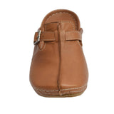 Leather Strap Clog Brown