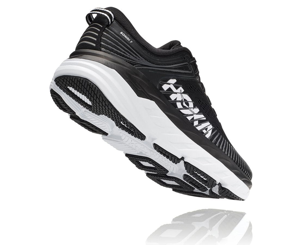 Hoka One deals One Bondi 7 Running Shoes Womens Size 7.5 Black White